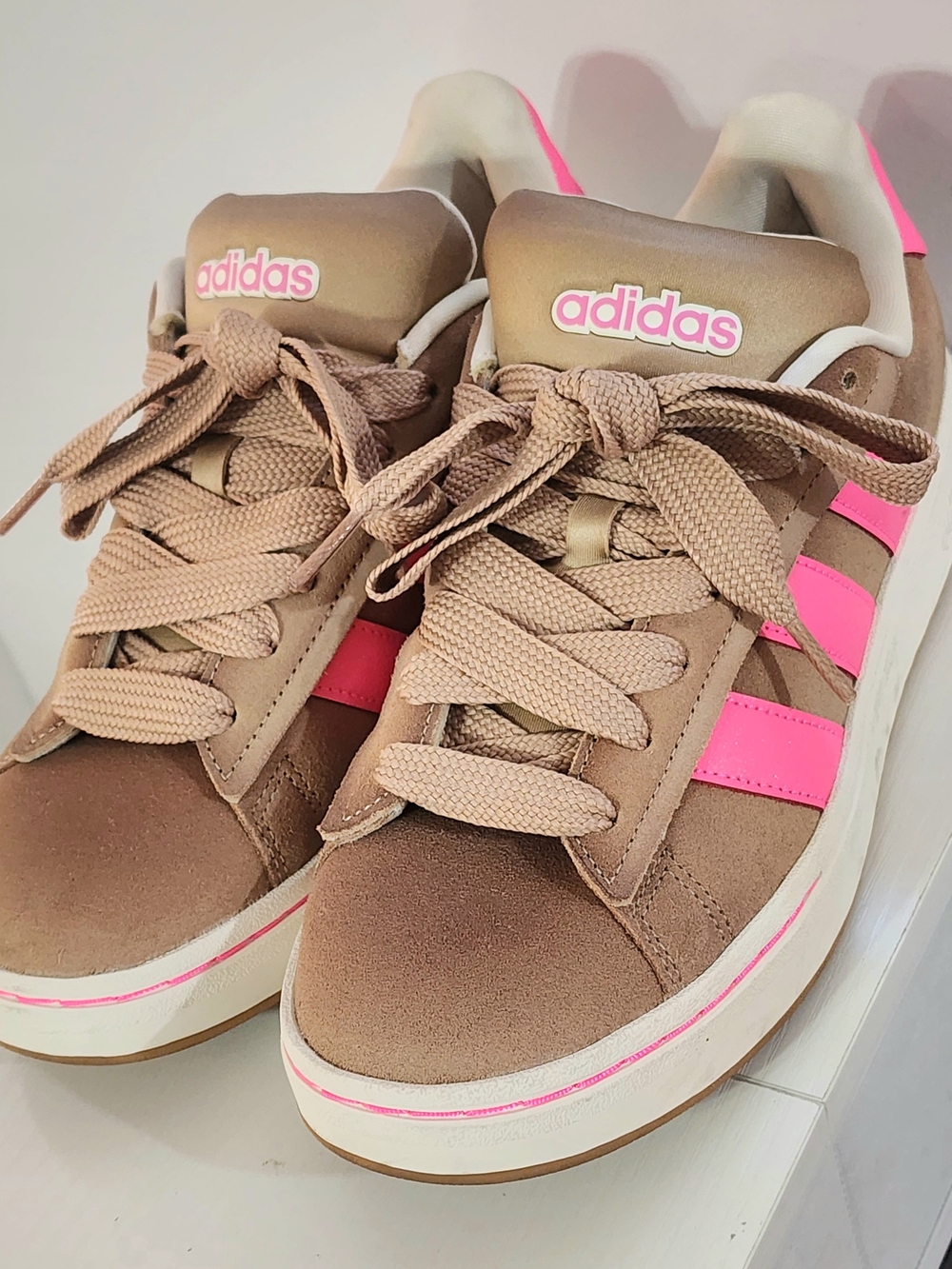 Adidas Womens Grand Court Alpha Tennis Suede Sneakers Shoes